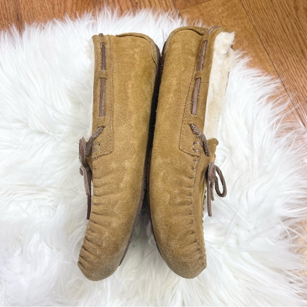 Ugg Australia Dakota Moccasin Slippers Chestnut Color Size 4 Kids - Picture 11 of 14